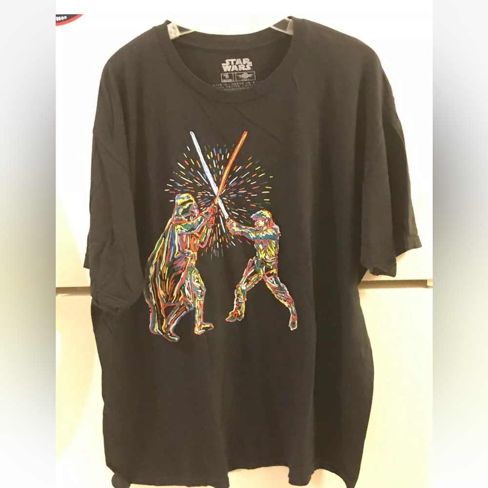 Men’s Star Wars T-shirt size 2XL black Darth Vader Luke Skywalker